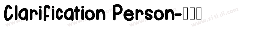 Clarification Person字体转换